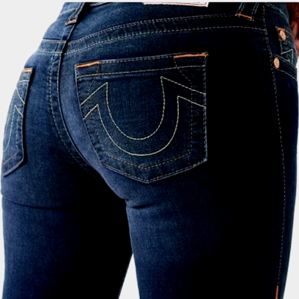 True Religion Jeans Halle Skinny Jeans Horseshoe Pocket Embroidery
